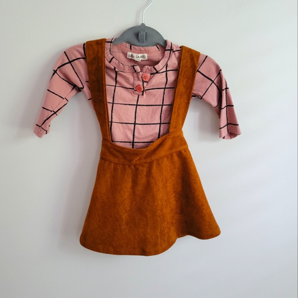 Little James Faux Suede Jumper and Onesie